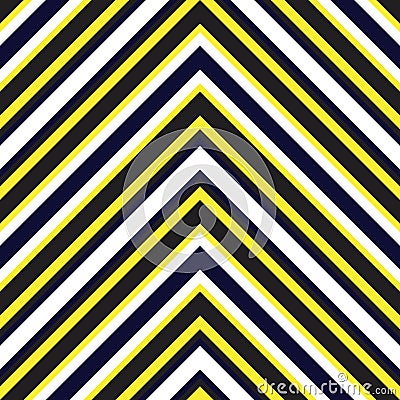 Yellow Chevron Diagonal Stripes seamless pattern background Stock Photo