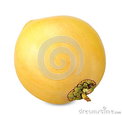 Yellow coconut isolated on white clipping path Stock Photo