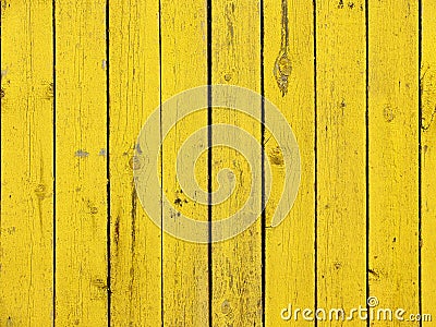 Yellow colored old wood plank texture background Stock Photo