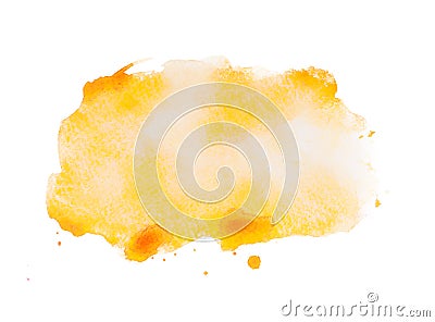 Yellow colorful abstract hand draw watercolour Stock Photo