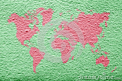 Red and green concrete wall background Stock Photo