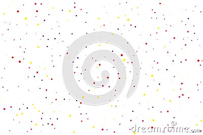 Yellow Confetti Wedding. Green Round Background. Blue Bubble Bokeh. Pink Falling Celebrate. Orange Glitter Bokeh. Red Texture Cele Stock Photo