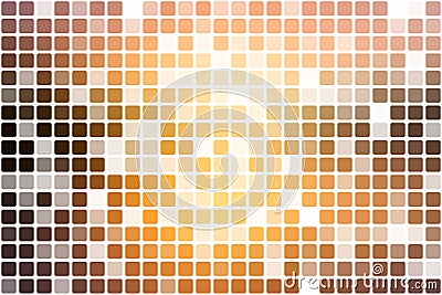 Yellow coral pink black occasional opacity mosaic over white Vector Illustration