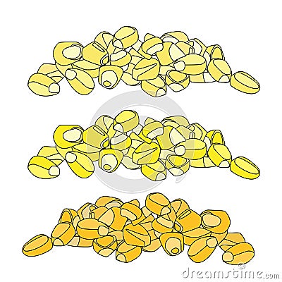 Yellow corn seed Vector Illustration