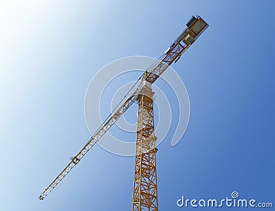 Yellow crane Stock Photo