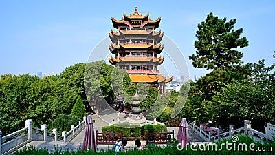 Yellow Crane Tower: the four famous towers in China Editorial Stock Photo
