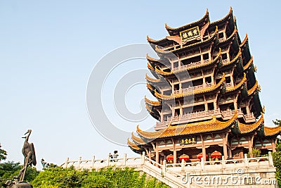 Yellow Crane Tower temple in wuhan,China Editorial Stock Photo
