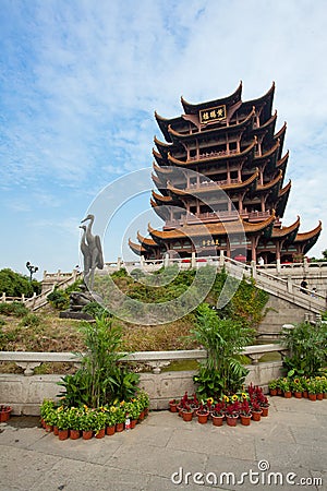 Yellow Crane Tower temple Wuhan Hubei China Stock Photo