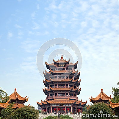 Yellow Crane Tower Wuhan China Stock Photo