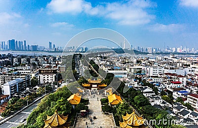 Yellow Crane Tower in Wuhan Editorial Stock Photo