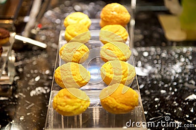 Yellow cupcakes Stock Photo