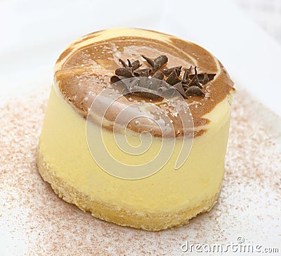 Yellow custard cake Stock Photo