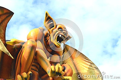 Yellow devil at Viareggio Carnival Editorial Stock Photo