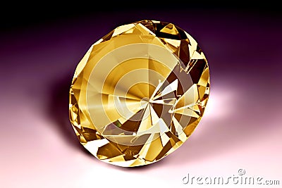 Yellow diamond close-up Stock Photo