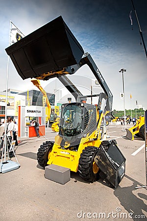 Yellow diesel front end loader Editorial Stock Photo