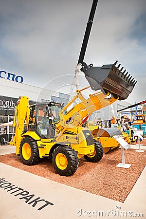 Yellow diesel front end loader Editorial Stock Photo