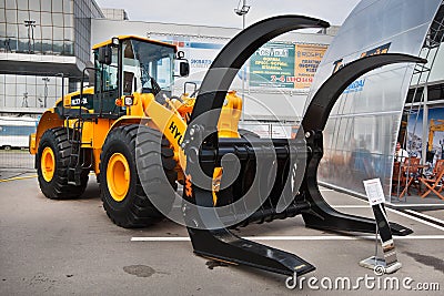 Yellow diesel front end loader Editorial Stock Photo