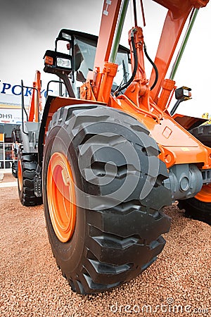 Yellow diesel front end loader Editorial Stock Photo