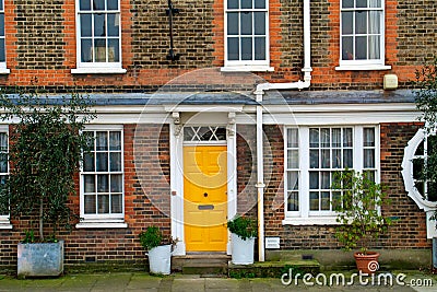 The yellow door Stock Photo