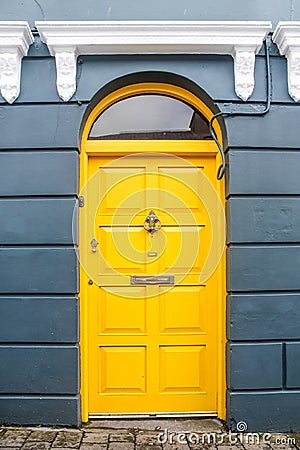 Yellow door Stock Photo