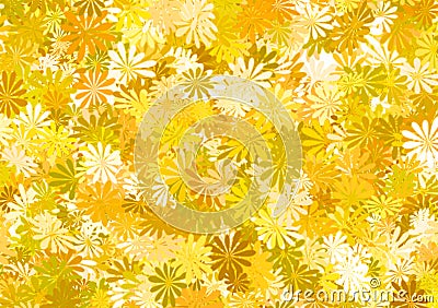 Yellow dried leafy plants illustrated background Stock Photo