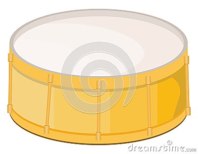 Yellow drum, icon Vector Illustration