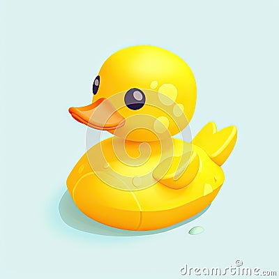 Yellow duckies cartoon drawing in a clear background Stock Photo