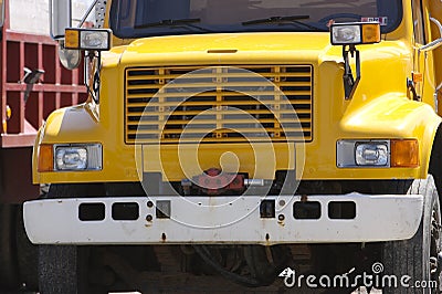 Yellow Dump Truck Stock Photo