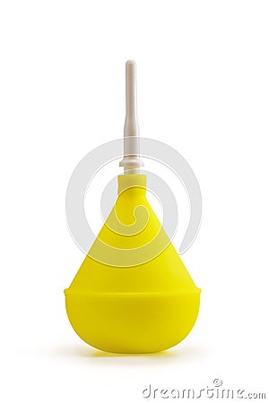 Yellow enema Stock Photo