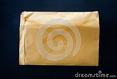 Yellow envelope Stock Photo