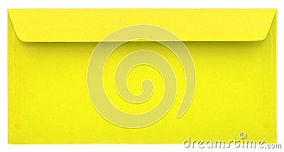 Yellow envelope isolated Stock Photo