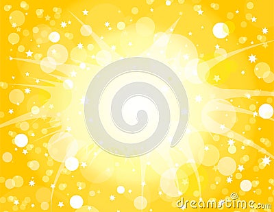 Yellow Explosion Background Vector Illustration