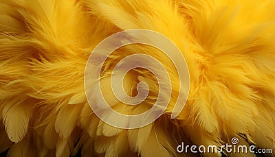 Yellow feathers texture background detailed digital art featuring large bird feathers Stock Photo