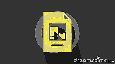 Yellow XLS File Document. Download Xls Button Icon Isolated on Grey  Background. Excel File Symbol Stock Video - Video of concept, download:  209337403