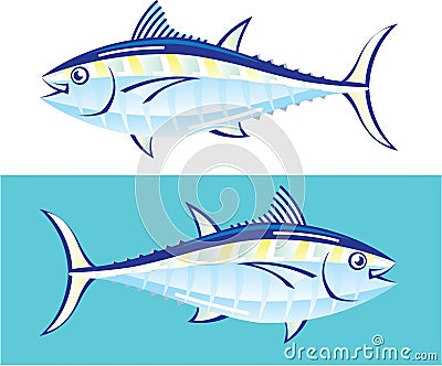 Yellow fin Tuna Vector stylized Vector Illustration