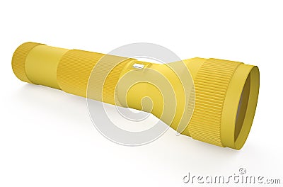 Yellow flashlight Stock Photo