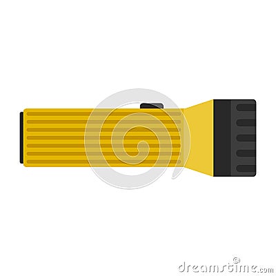 Yellow flashlight isolated on white background. Vector illustration Vector Illustration