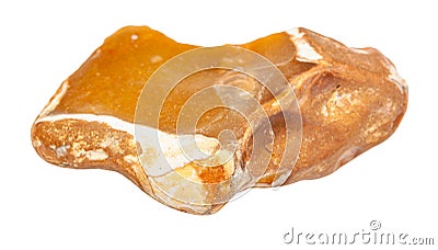 yellow Flintstone isolated on white Stock Photo