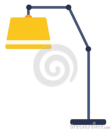Yellow floor lamp. Vector Illustration