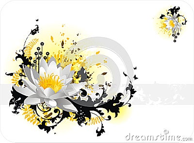 Yellow flower Vector Illustration