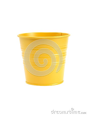 Yellow Flower Pot Stock Photo