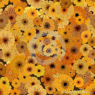 Yellow flowers Vector Illustration