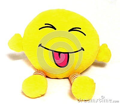 Yellow funny smiley Stock Photo
