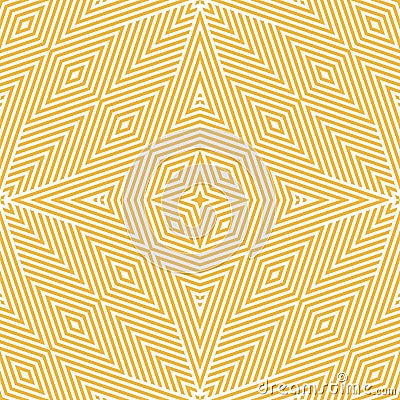 Yellow geometric lines seamless pattern. Modern stylish vector linear background Vector Illustration