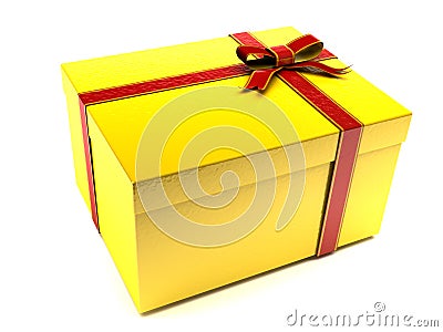 Yellow gift Stock Photo