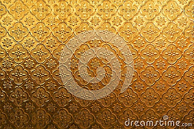 Yellow gold Flower vintage glass for abstract texture and background Stock Photo