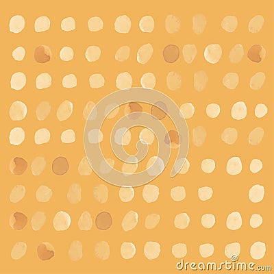 Yellow gold polka dot pattern seamless Vector Illustration