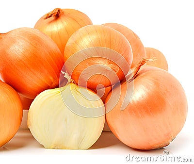 Yellow golden onion Stock Photo
