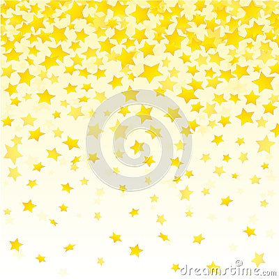 Yellow golden stars background Vector Illustration