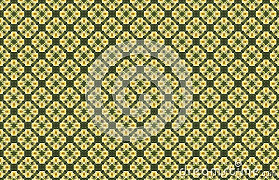 Yellow Green Bamboo Diamond Shape Abstract Geometric Pattern Stock Photo